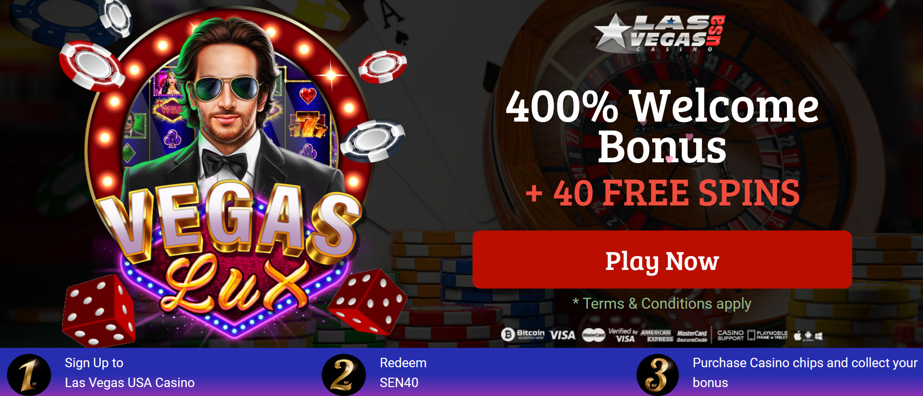 400% WELCOME BONUS | + 40 FREE SPINS