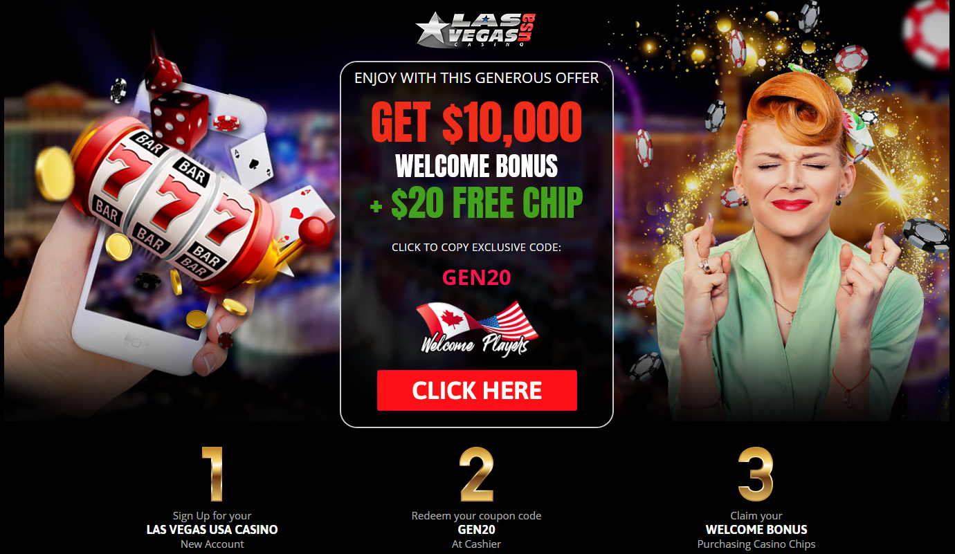 GET 10,000 WELCOME BONUS + $20 FREE CHIP