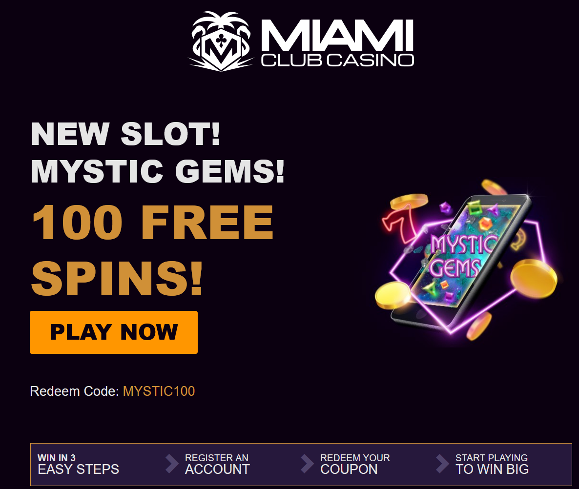 New slot! Mystic Gems! 100 Free Spins!