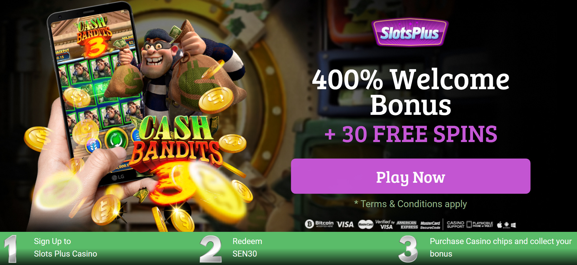 400% WELCOME BONUS | + 30 FREE SPINS