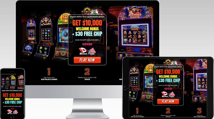 GET $10,000 WELCOME BONUS + $30 FREE CHIP GET $10,000 WELCOME BONUS + $30 FREE CHIP