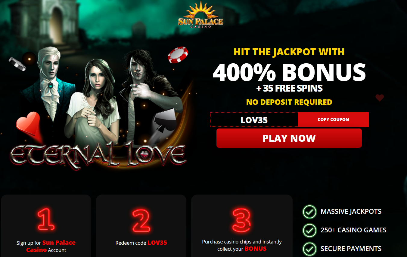 150% WELCOME BONUS | + 35 FREE SPINS | VALENTINES